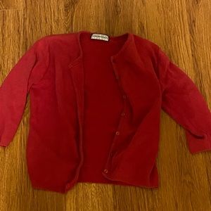 red cardigan size xs